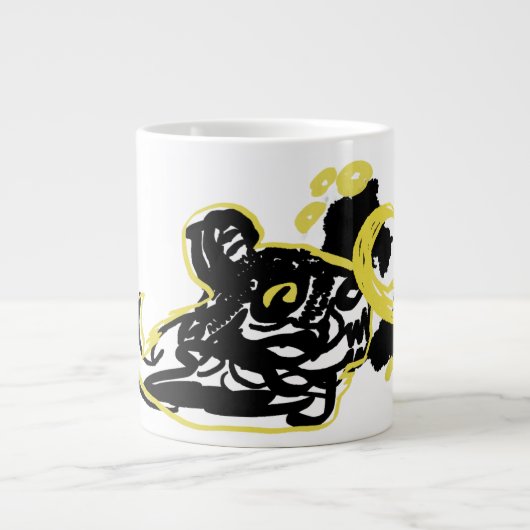 Wolf Wolkenmond Jumbo-Tasse (Vorderseite)