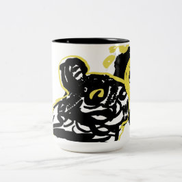 Wolf Wolkenmond Zweifarbige Tasse