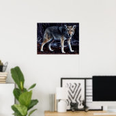 Wolf Wolves Beautiful Watercolor Poster (Heimbüro)