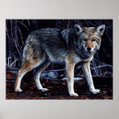 Wolf Wolves Beautiful Watercolor Poster (Vorne)