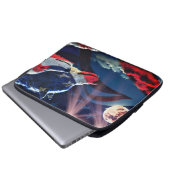 Wolf Wolves Full Moon Laptopschutzhülle (Vorne Knopf)