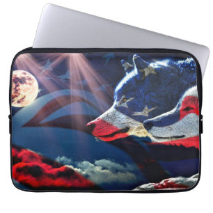 Wolf Wolves Full Moon Laptopschutzhülle