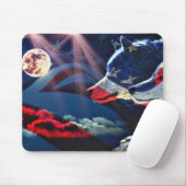 Wolf Wolves Full Moon Mousepad (Mit Mouse)