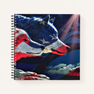 Wolf Wolves Full Moon Notizblock