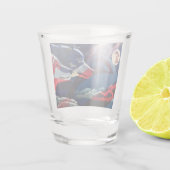 Wolf Wolves Full Moon Schnapsglas (Rückseite)
