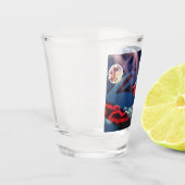 Wolf Wolves Full Moon Schnapsglas (Links)