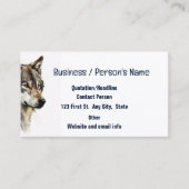 Wolf Wolves Head Logo Tierwelt Natur Visitenkarte (Vorderseite)