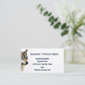 Wolf Wolves Head Logo Tierwelt Natur Visitenkarte (Stehend Vorderseite)