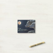 Wolf Wolves Howling am Vollmond nachts Post-it Klebezettel (Auf Schreibtisch)