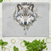 Wolf Wolves Tierwelt Naturerlebnis Kunst Geschirrtuch (Gefaltet)