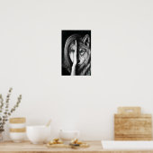 Wolf Woman - Emotion Poster Print - Malerei Art (Küche)
