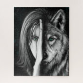 Wolf Woman Jigsaw Puzzle Emotion - Malerei (Vertikal)