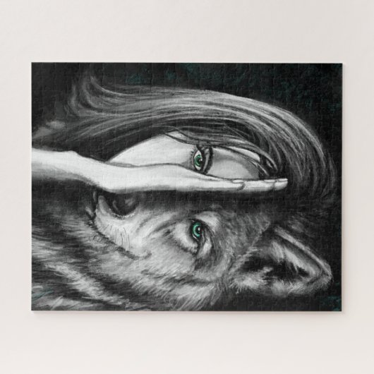 Wolf Woman Jigsaw Puzzle Emotion - Malerei (Horizontal)
