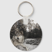 Wolf Woodland Tierwald Schlüsselanhänger (Vorderseite)