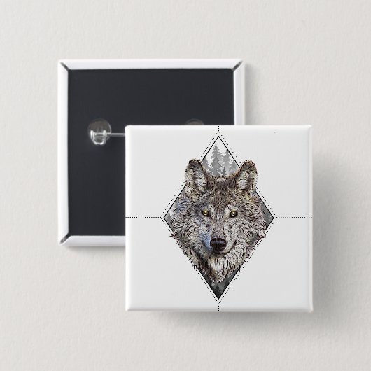 Wolf×woods Button (Vorne & Hinten)