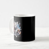 Wolf Workout Gym Fighter Bodybuilder Kaffeetasse (Vorderseite Links)