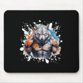 Wolf Workout Gym Fighter Bodybuilder Mousepad (Vorne)