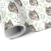 Wolf Wrapping Paper Geschenkpapier (Rolleneckpunkt)