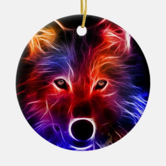 Wolf-Wunder Keramikornament (Vorne)