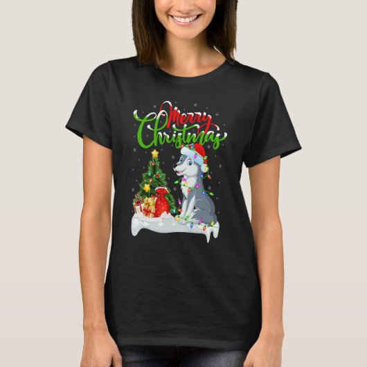 Wolf   Xmas Decorations Santa Wolf Christmas T-Shirt (Vorderseite)