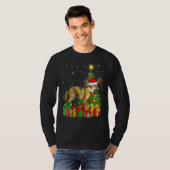 Wolf   Xmas Holiday Santa Wolf Christmas Tree T-Shirt (Vorne ganz)