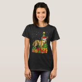 Wolf Xmas Holiday Santa Wolf Christmas Tree T-Shirt (Vorne ganz)