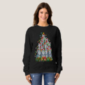Wolf   Xmas Lights Santa Wolf Christmas Tree Sweatshirt (Vorne ganz)