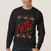 Wolf Xmas Lights Ugly Christmas Sweater Sweatshirt (Vorderseite)