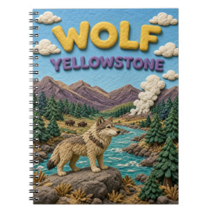Wolf Yellowstone-Tal Modern KlayKoo Notizblock