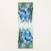 Wolf Yoga Mat | Farbenfroher Wolf Yogamatte (Vorderseite)