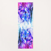 Wolf Yoga Mat - Wasserfarbe Grau Wolf Yogamatte (Vorderseite)