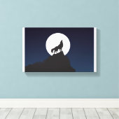 Wolf | Zazzle_Growshop. Leinwanddruck (Insitu (Holzboden))