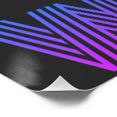 Wolf-Zeichen und Illustration Poster (Ecke)