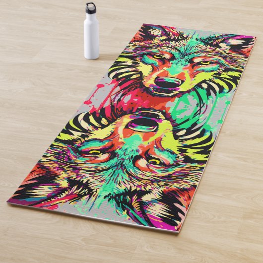 Wolf - Zeichnend Wolf - Wolf Yoga Mat Yogamatte (Beispiel)