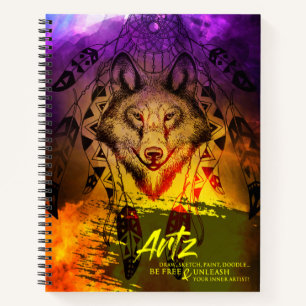 Wolf Zen Art/Sketch Book (Soft Cover) Notizblock
