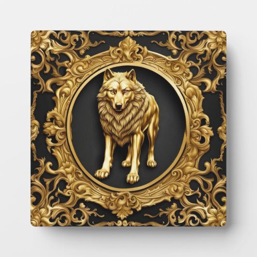 Wolf-Zierrahmen Fotoplatte (Vorderseite)
