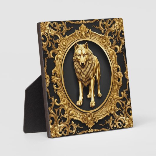 Wolf-Zierrahmen Fotoplatte (Vorderseite)
