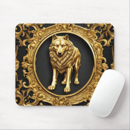 Wolf-Zierrahmen Mousepad