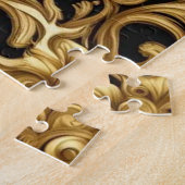 Wolf-Zierrahmen Puzzle (Seite)