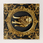 Wolf-Zierrahmen Puzzle (Horizontal)