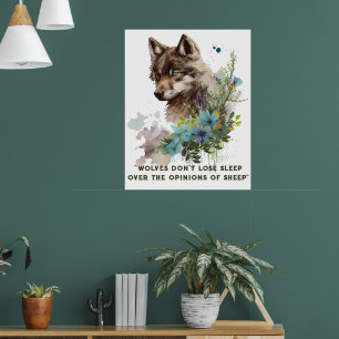 Wolf Zitat Poster
