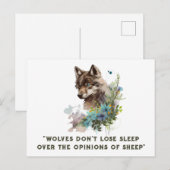Wolf Zitat Postkarte (Vorne/Hinten)