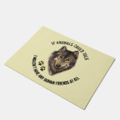 Wolf-Zitat von inspirierenden Tierfreunden Fußmatte (Schrägansicht)