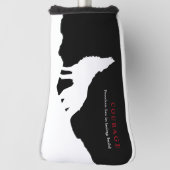 Wolf zum Schwarz-weißen Mut Golf Headcover (Rotieren 90)