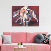 Wolf Zusammensetzung 2001 Leinwanddruck (Insitu (Wohnzimmer))