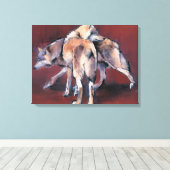 Wolf Zusammensetzung 2001 Leinwanddruck (Insitu (Holzboden))