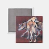 Wolf Zusammensetzung 2001 Magnet (Vorderseite/Rückseite)
