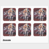 Wolf Zusammensetzung 2001 Quadratischer Aufkleber (Blatt)