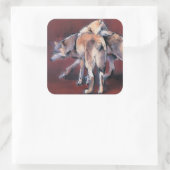 Wolf Zusammensetzung 2001 Quadratischer Aufkleber (Tasche)