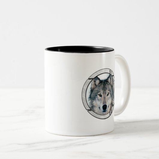 WOLF ZWEIFARBIGE TASSE (VorderseiteRechts)